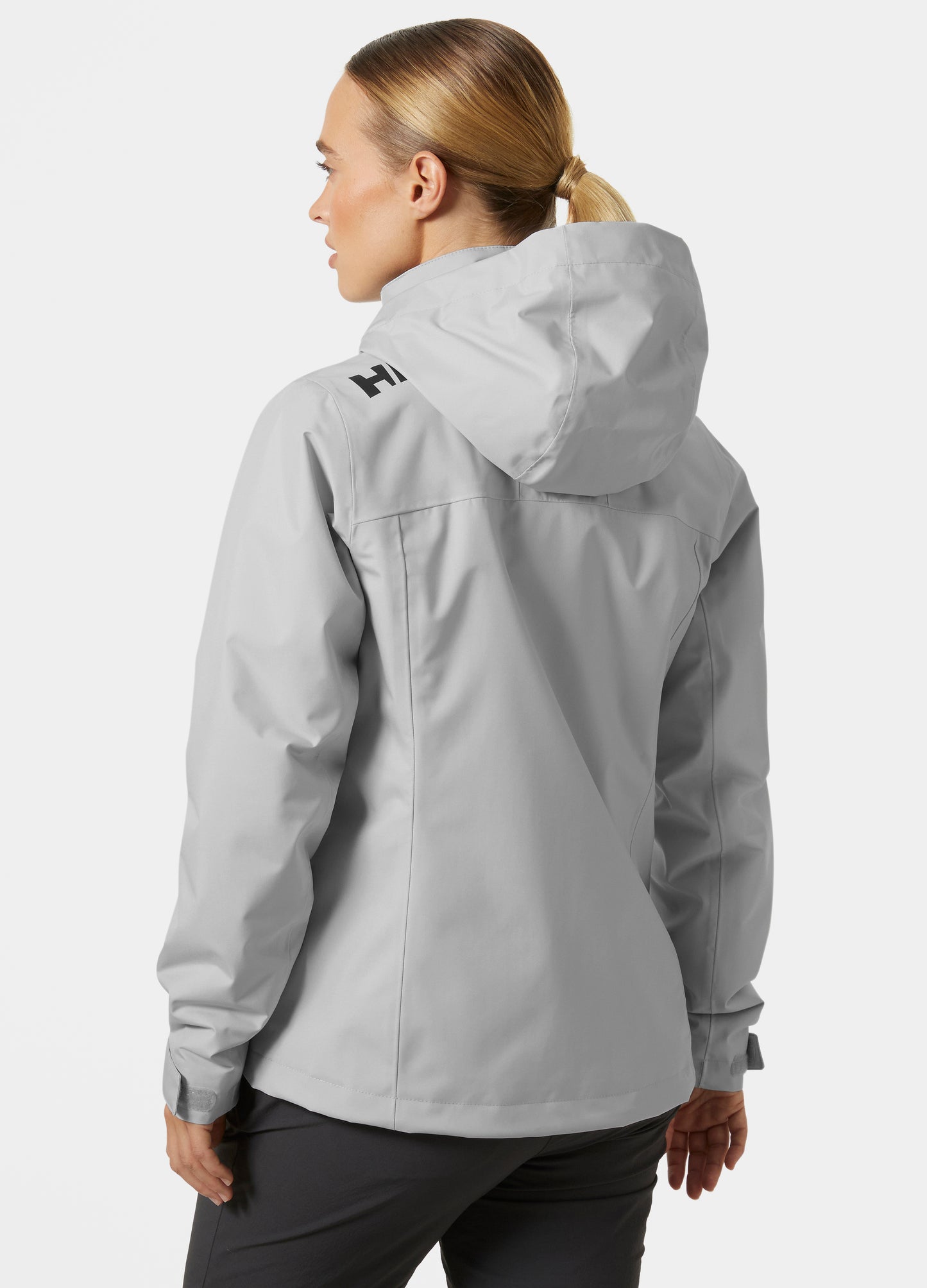 Helly Hansen Women's Crew Hooded Midlayer Jacket 2.0 Grey Waterproof Sailing Jacket