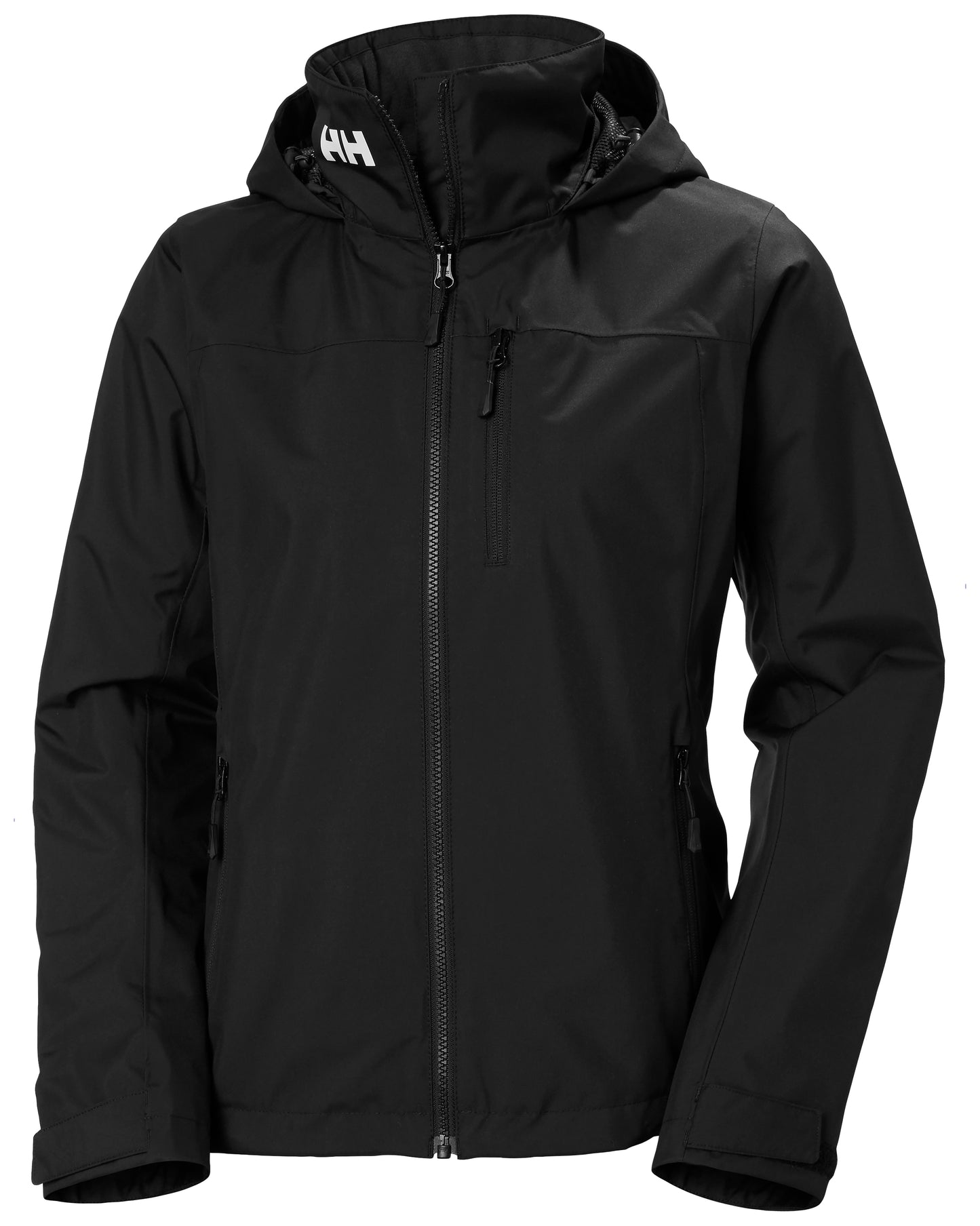 Helly Hansen Women's Crew Hooded Midlayer Jacket 2.0 Black Waterproof Sailing Jacket